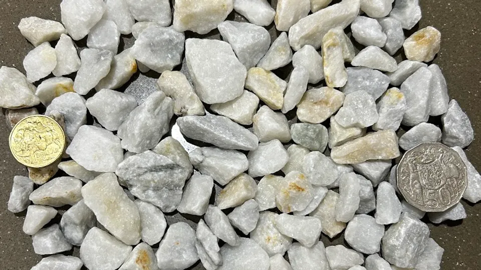 50mm Marble Aggregate: white marble stones (20mm shown)