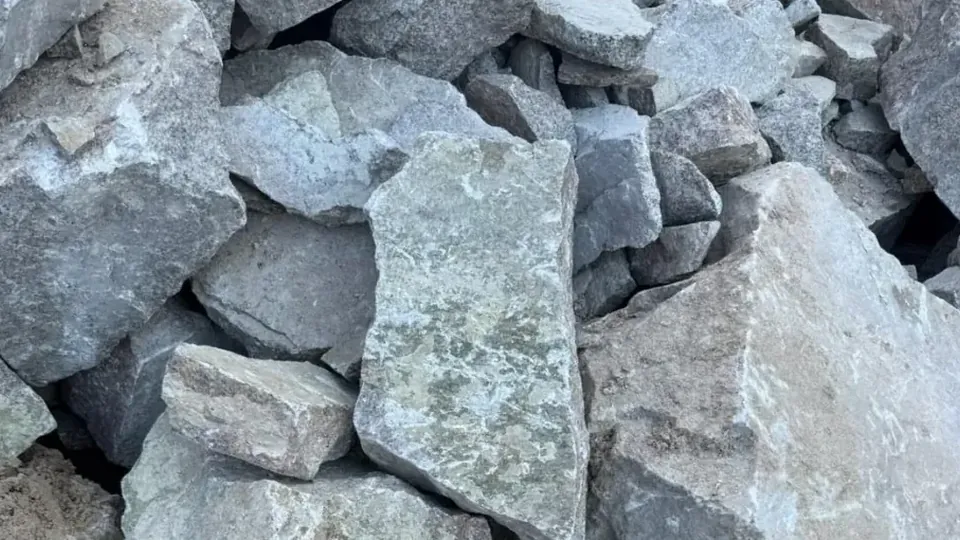 Rip Rap: large angular grey rocks